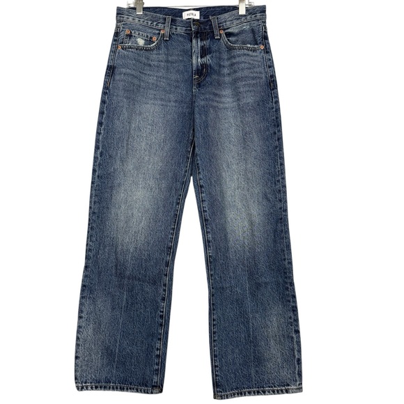 Anthropologie Pistola Lexi Mid Rise Bowed Barrel Leg Straight Jeans - Picture 3 of 7